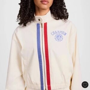 Champion Game Day Women's Cream Full Zip Front Lined Jacket